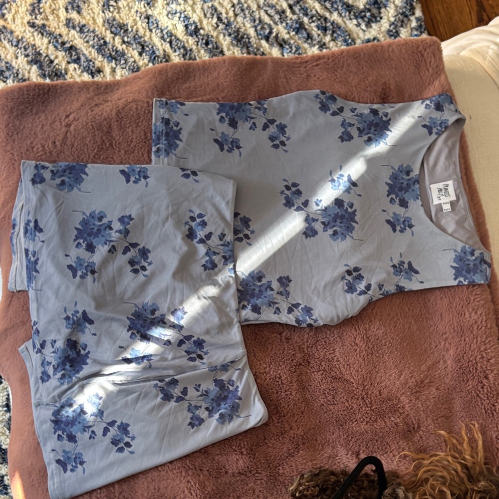 Pastels Blue Floral Matching Set